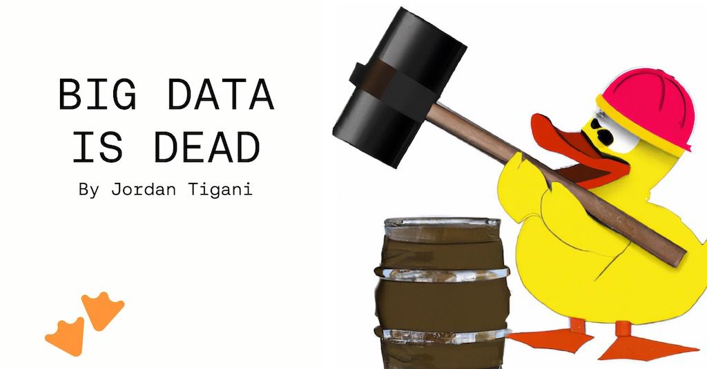 For more than a decade now, the fact that people have a hard time gaining actionable insights from their data has been blamed on its size. “Your dat